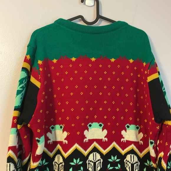 Star Wars Grogu Frog Mandalorian Ugly Christmas Sweater Knit size XL - Picture 11 of 16